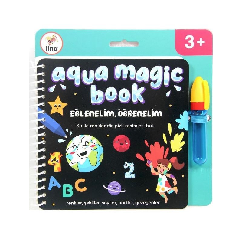 LİNO AQUA MAGİC BOOK EĞLENELİ ÖĞRENELİM SİHİRLİ BOYAMA KİTABI