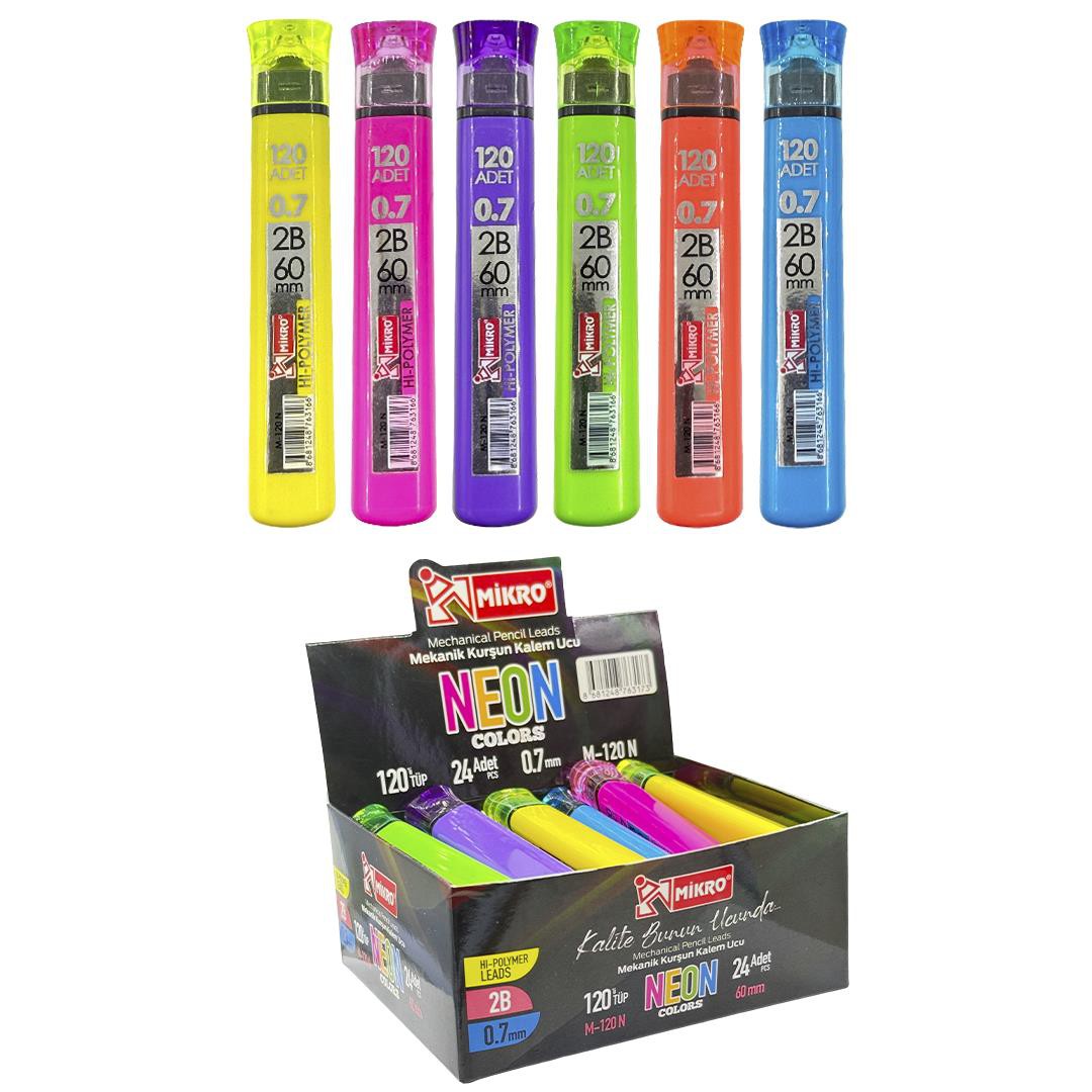 MİKRO M-120N 120Lİ NEON ÜÇGEN MİN 0,7MM 24'LÜ