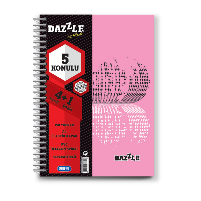 U-DEEP PP KAPAK AYRAÇLI DEFTER 4+1 125YP *34