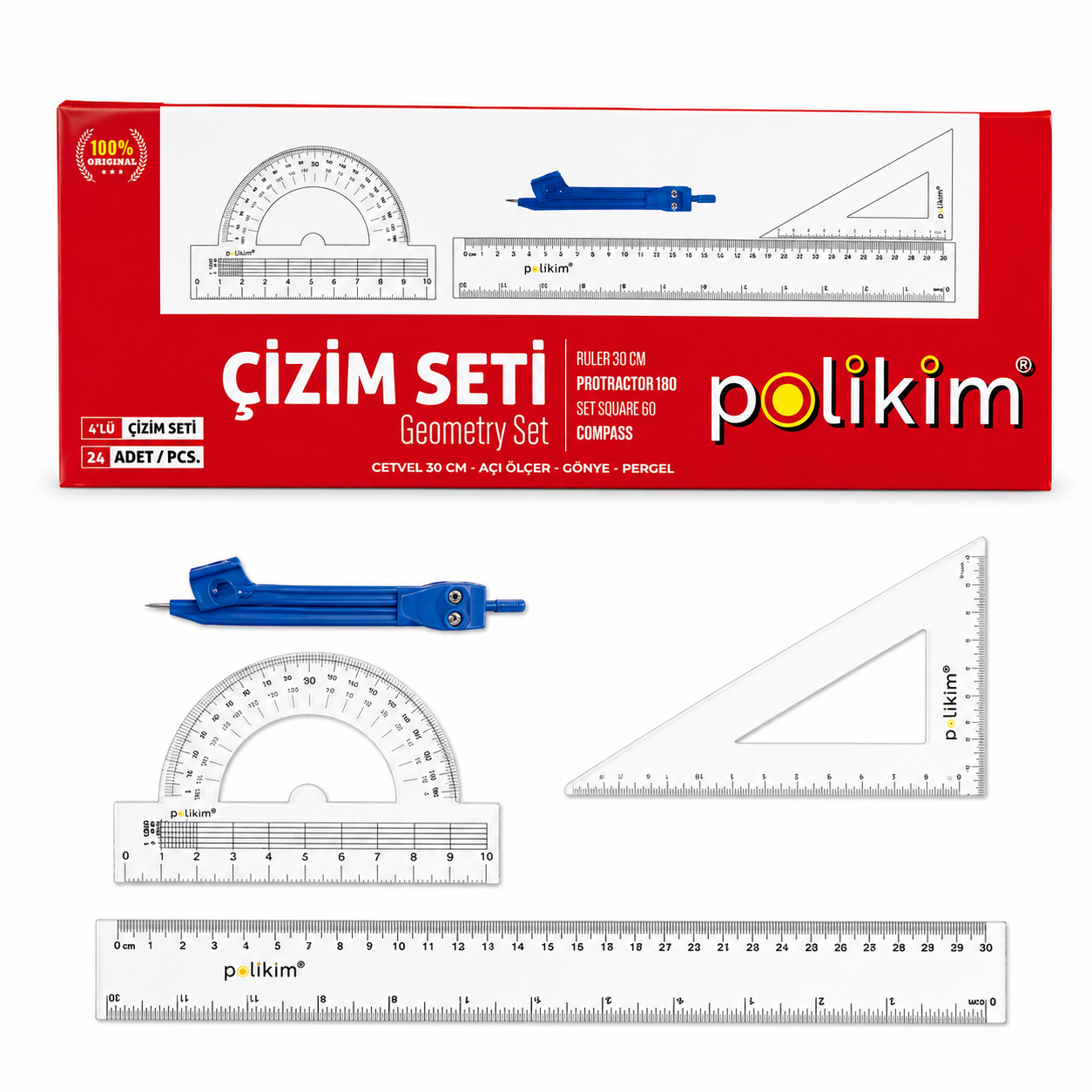 POLİKİM 4'LÜ ÇİZİM SETİ 24'LÜ *12