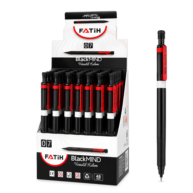 FATİH 60110 BLACK MİND VERSATİL KALEM 0.7MM 48'Lİ