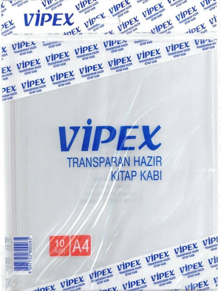 VİPEX HAZIR KİTAP KABI ŞEFFAF 10'LU *200
