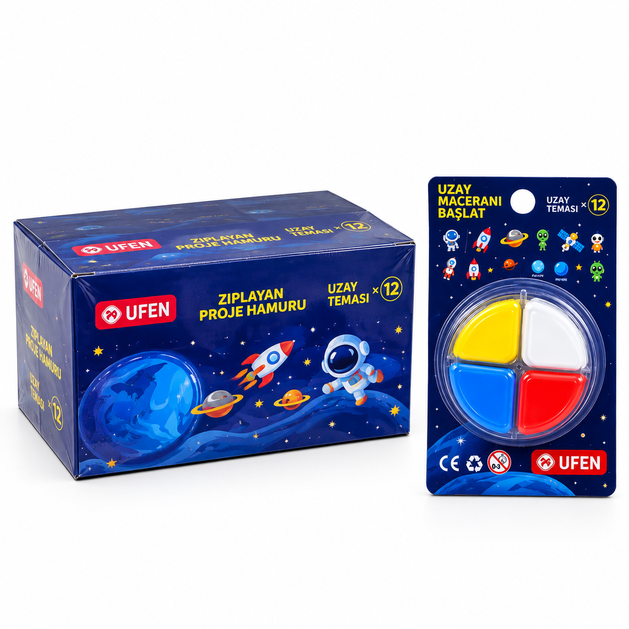 UFEN 70796 UZAY MACERASI ZIPLAYAN HAMUR 12'Lİ