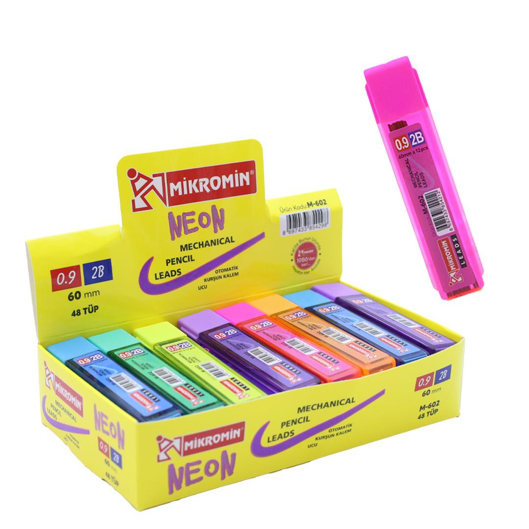 MİKRO M-602 60MM NEON KALEM UCU 09,MM 48'Lİ *60