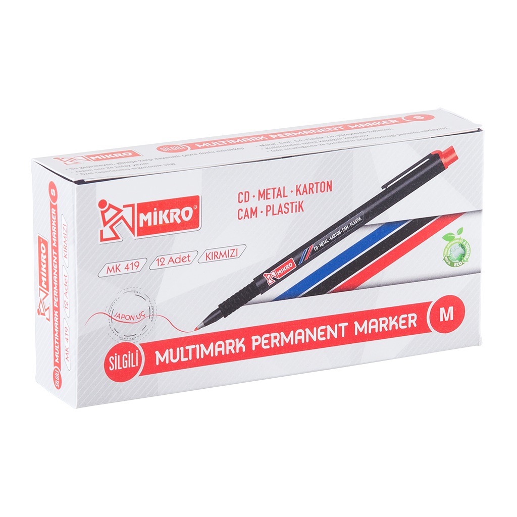 MİKRO MK-419 M CD KALEMİ KIRMIZI 12'Lİ *120