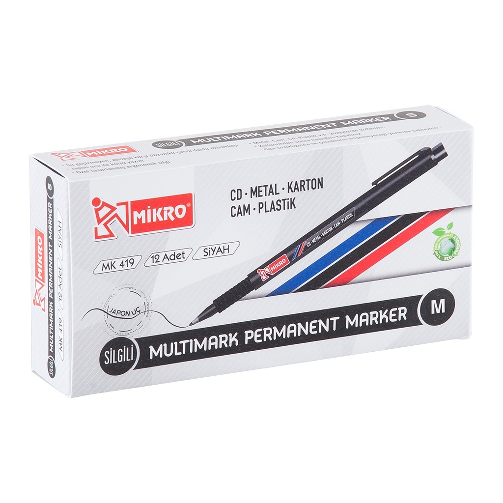 MİKRO MK-419 M CD KALEMİ SİYAH 12'Lİ *120