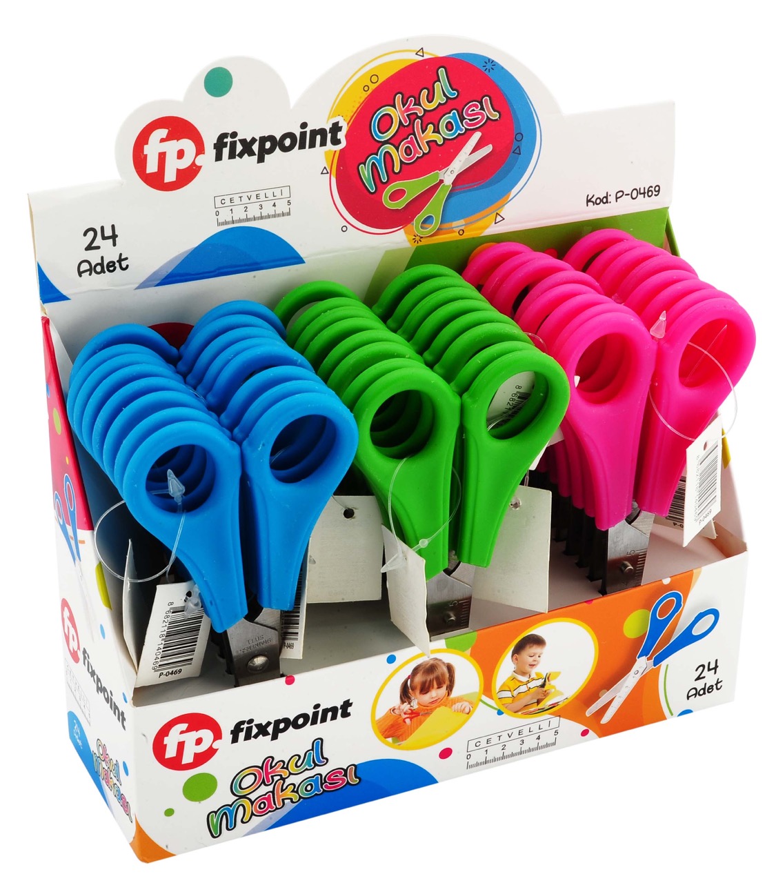 FİXPOİNT P-0469 OKUL MAKASI 24'LÜ *40