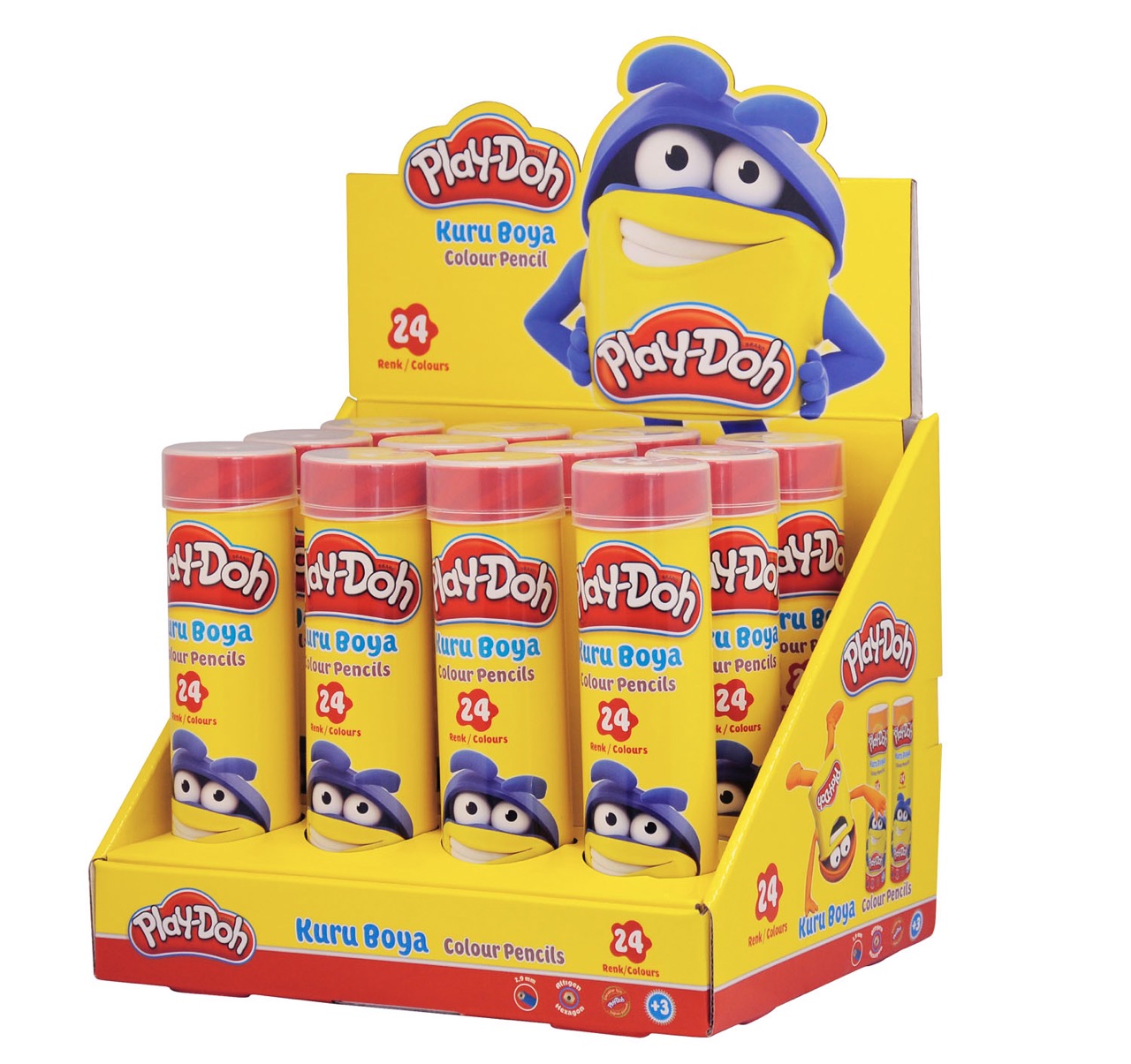 PLAY-DOH KU007 24 RENK TÜP KURUBOYA 12'Lİ *6
