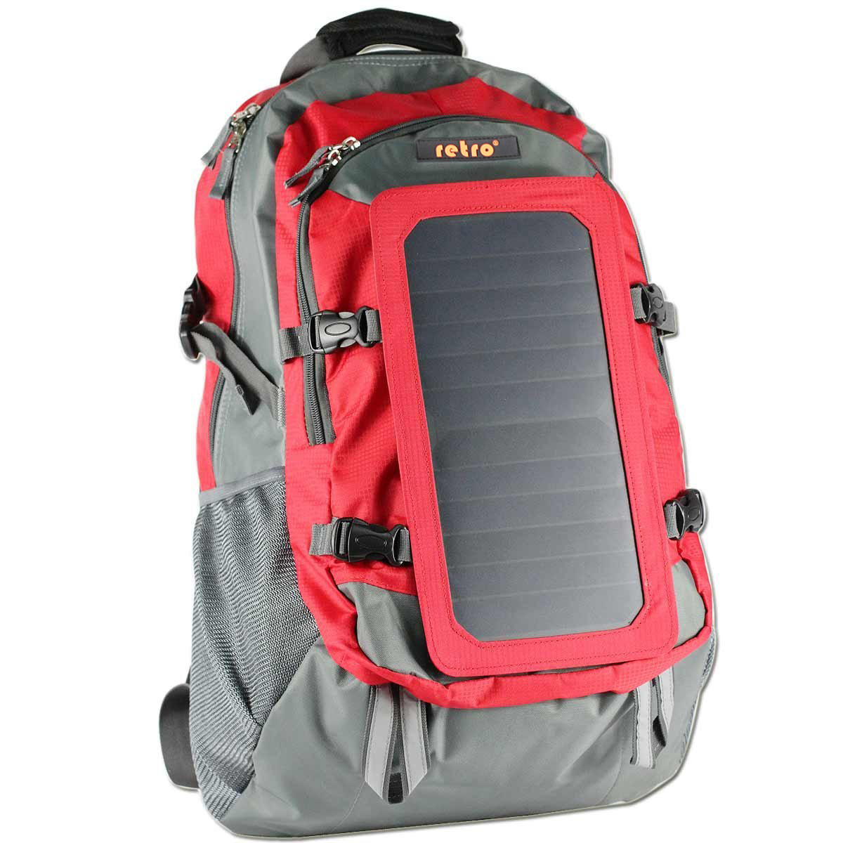 RETRO Solar Backpack 7 Watt 45L Kırmızı Sırt Çantası