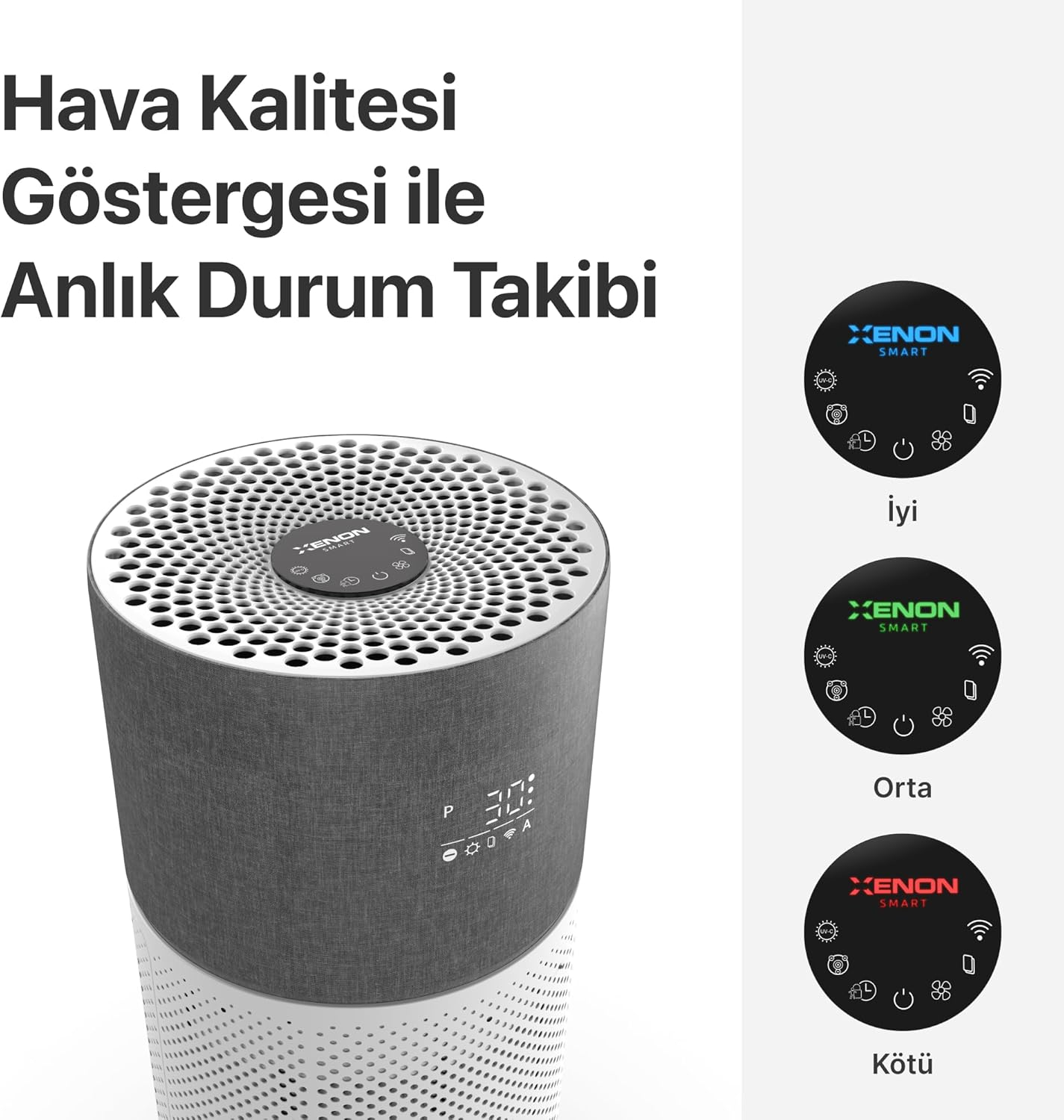 XENON SMART X7420 M0 AKILLI HAVA TEMIZLEYICI GRI