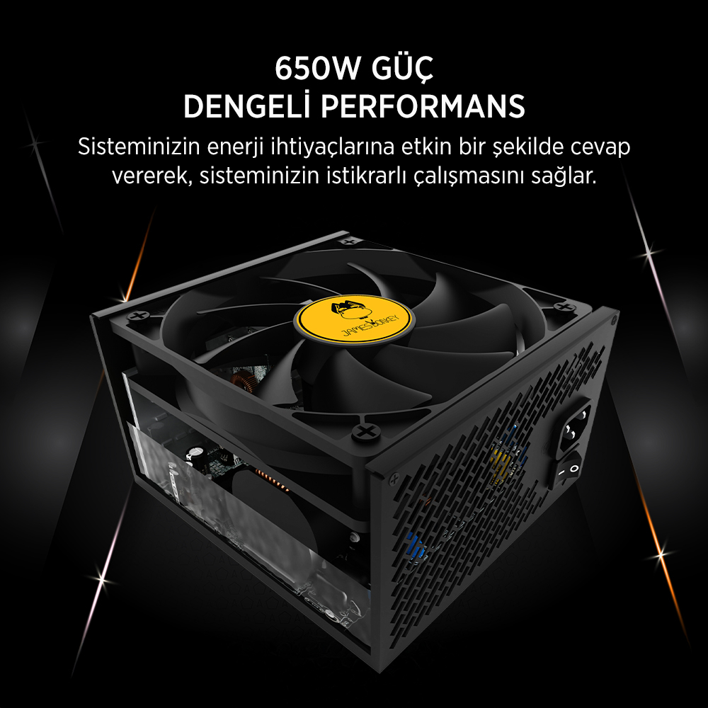 James Donkey JDP650 APFC 12CM 650W Bronze 80+ Power Supply