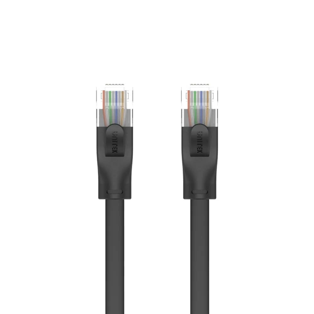 UNITEK CAT6 PATCH KABLO 10MT FLAT 1GBPS, SİYAH (C1813GBK)