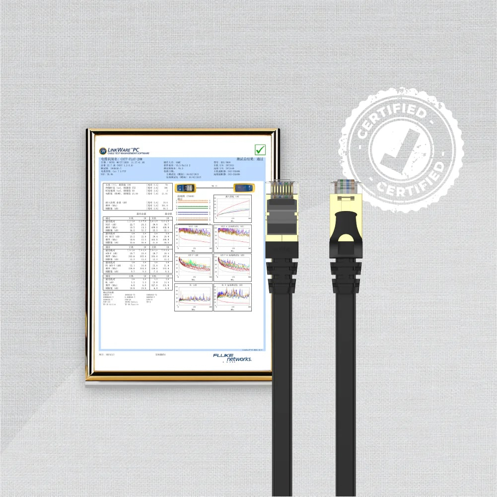 UNITEK CAT7 PATCH KABLO 2MT FLAT 10GBPS (C1897BK-2M)