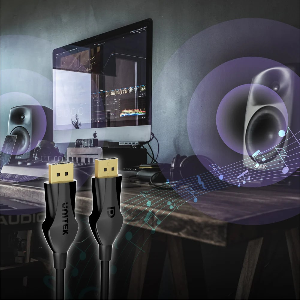 UNITEK DISPLAYPORT 1.4 KABLO 1MT 8K&60Hz (C1624BK-1M)