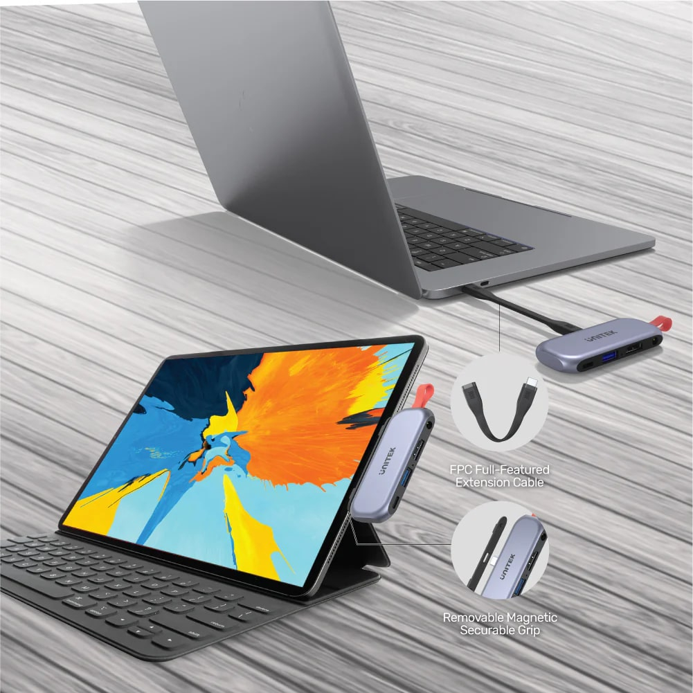 UNITEK USB-C 4in1 UNIVERSAL DOCK STATION IPAD PRO & AIR DESTEKLİ (D1070A)