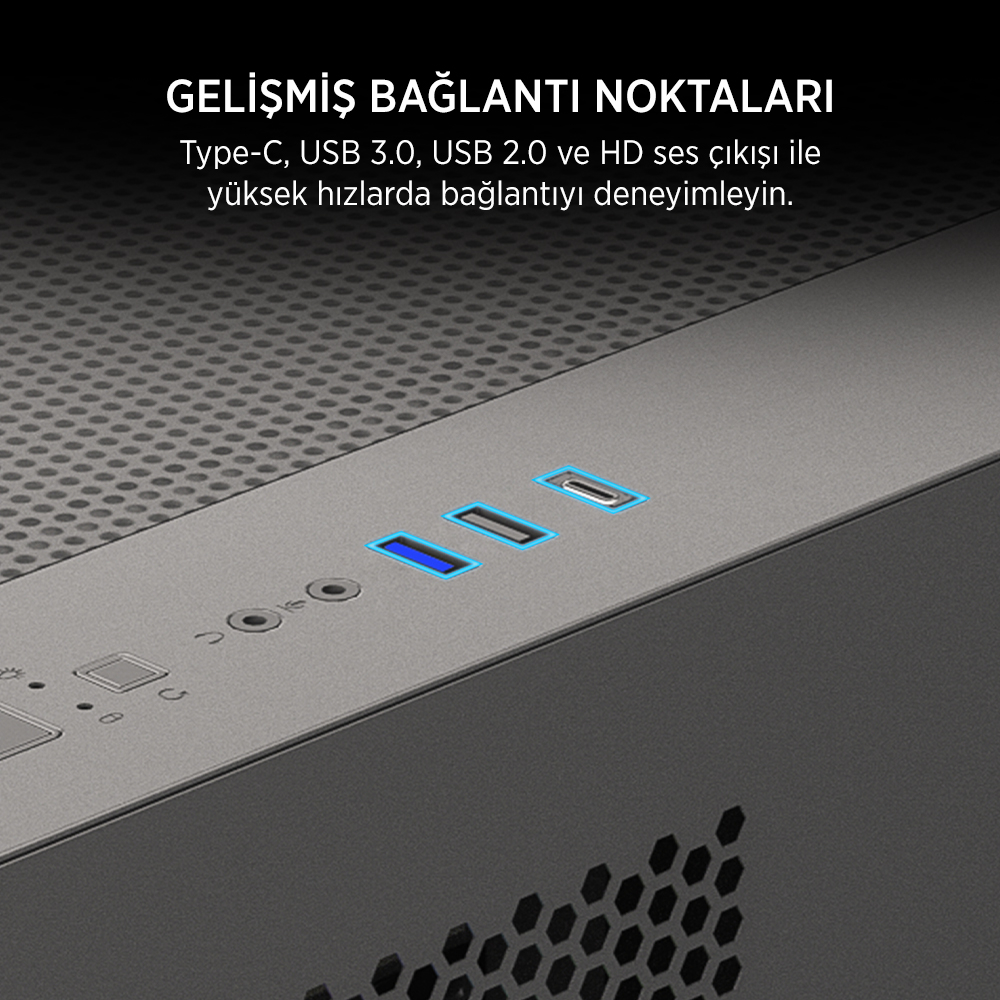 James Donkey Stark S700 3xARGB Temperli Cam 650W 80+ Bronze mATX Siyah Gaming (Oyuncu) Kasa