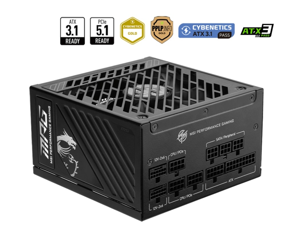 MSI MPG A1000GS PCIE5 1000W 80+ GOLD  FULL MODULER