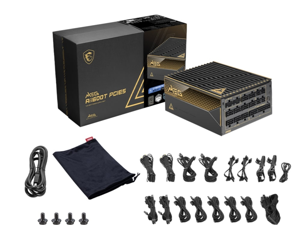 MSI MEG AI1600T PCIE5 1600W80+ TITANIUM FULMODULAR