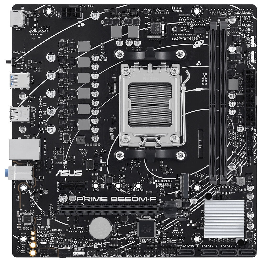 ASUS PRIME B650M-F DDR5 7200+(OC) HDMI M.2 AM5 MB