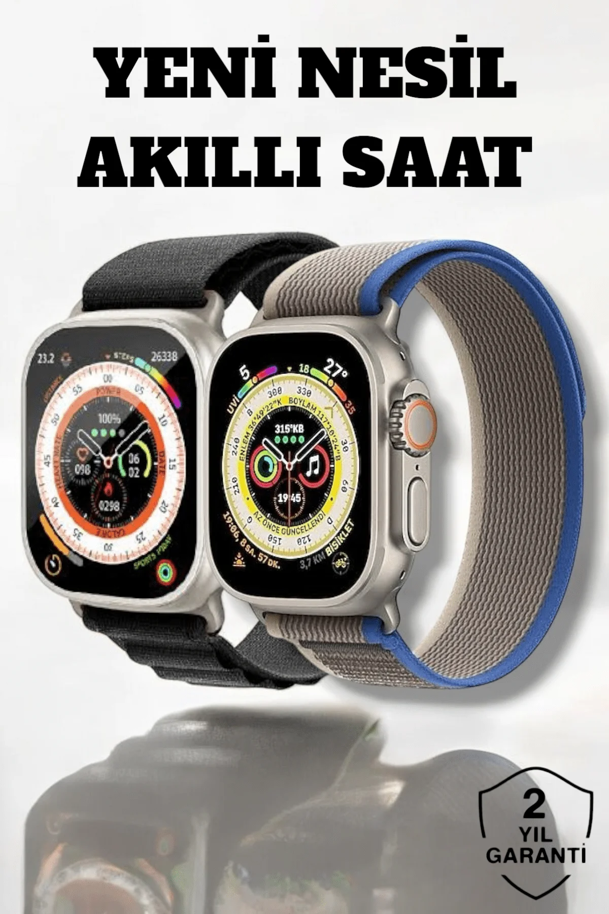 49MM Ekranlı, Kan Basıncı ve Adımsayar Özellikli Bluetooth Akıllı Saat