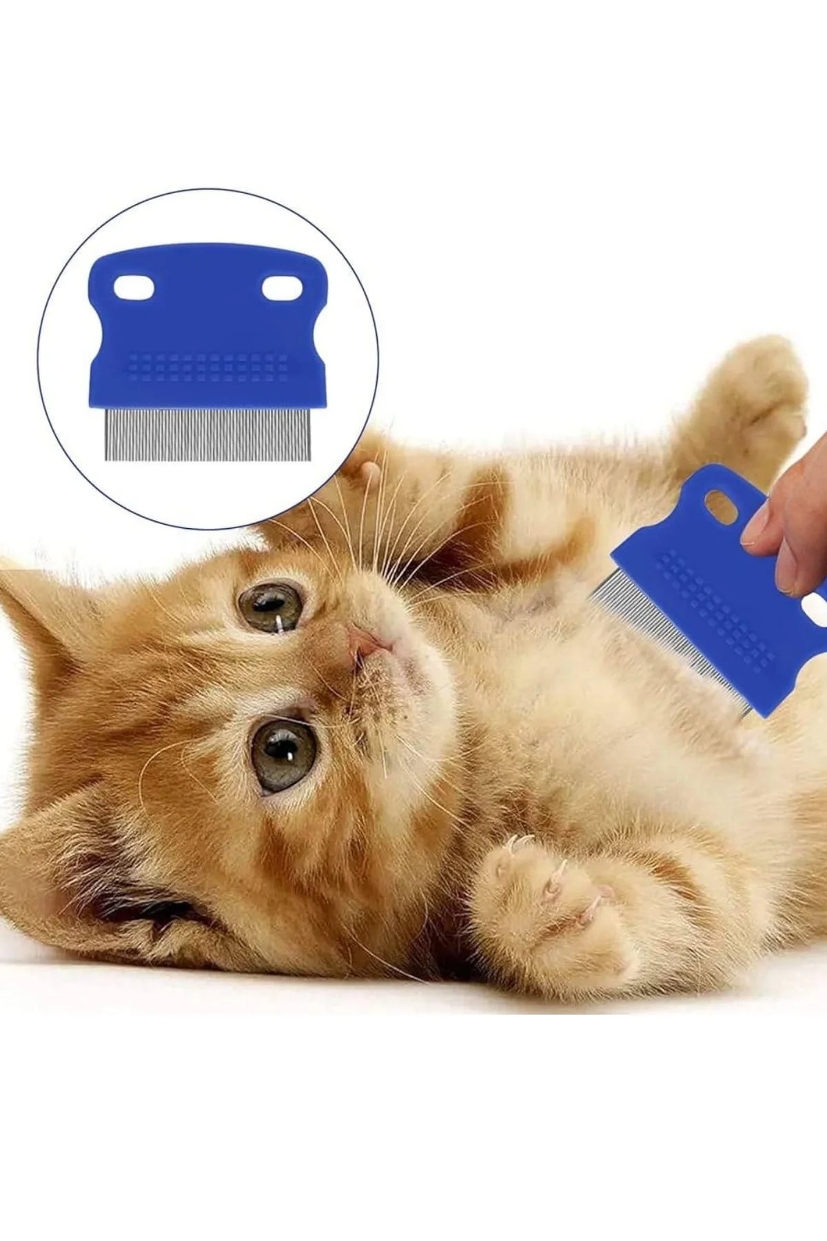 Kedi Köpek Tüy Bit Pire Toplayıcı Toplama Temizleme Tarağı Tarak Seti 4'lü Set