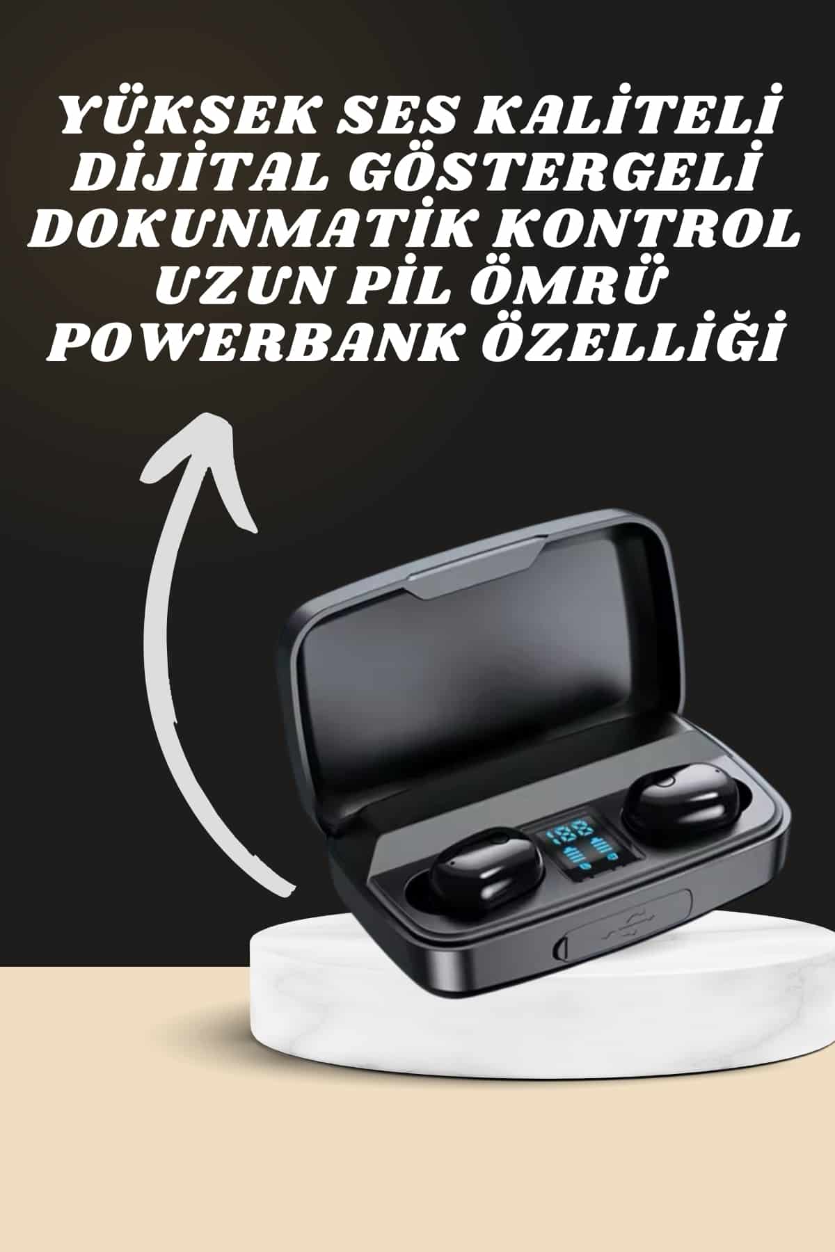 Yeni Nesil Akıllı Saat ve Bluetooth Kulaklık Kampanyası Dokunmatik Kare 7 Kordonlu