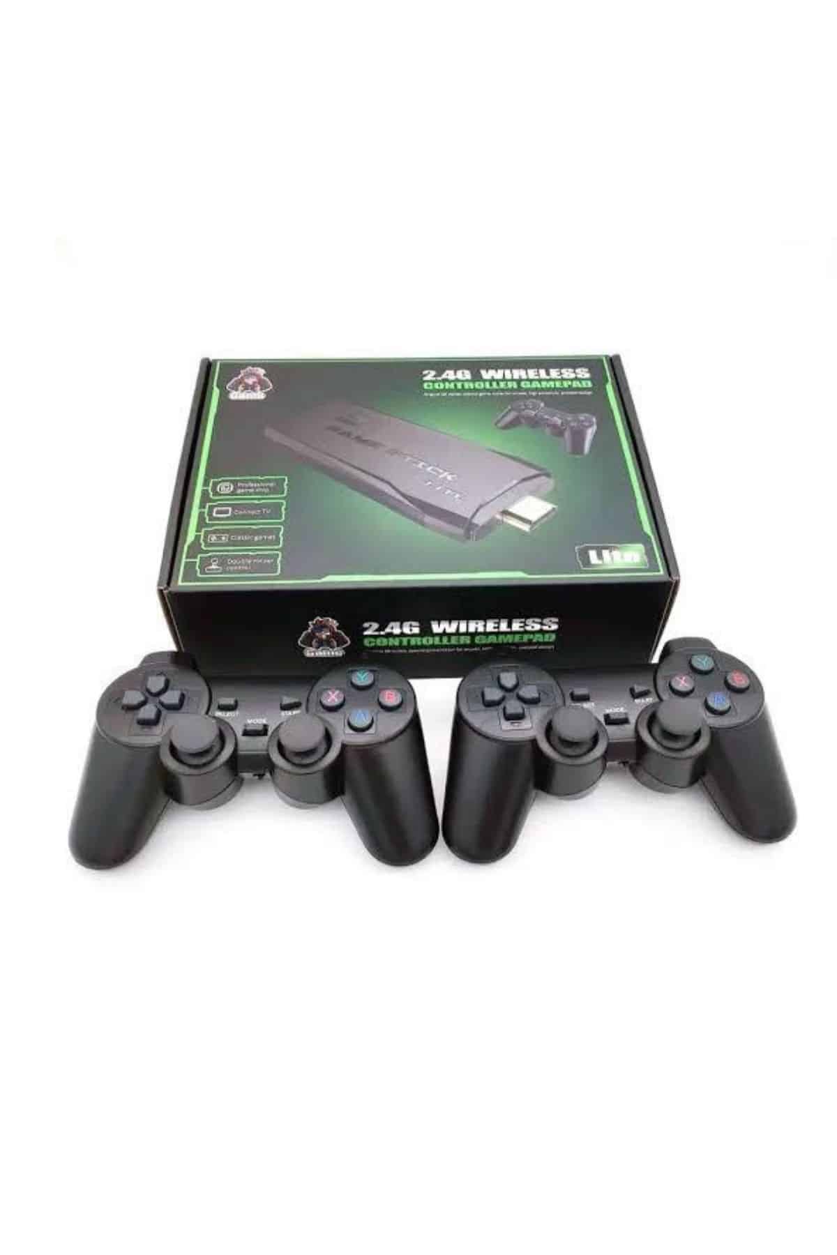 Çift Kollu 2.4g kablosuz Retro 4k Game stick 3500 oyun atari HD Görüntü Kalitesi