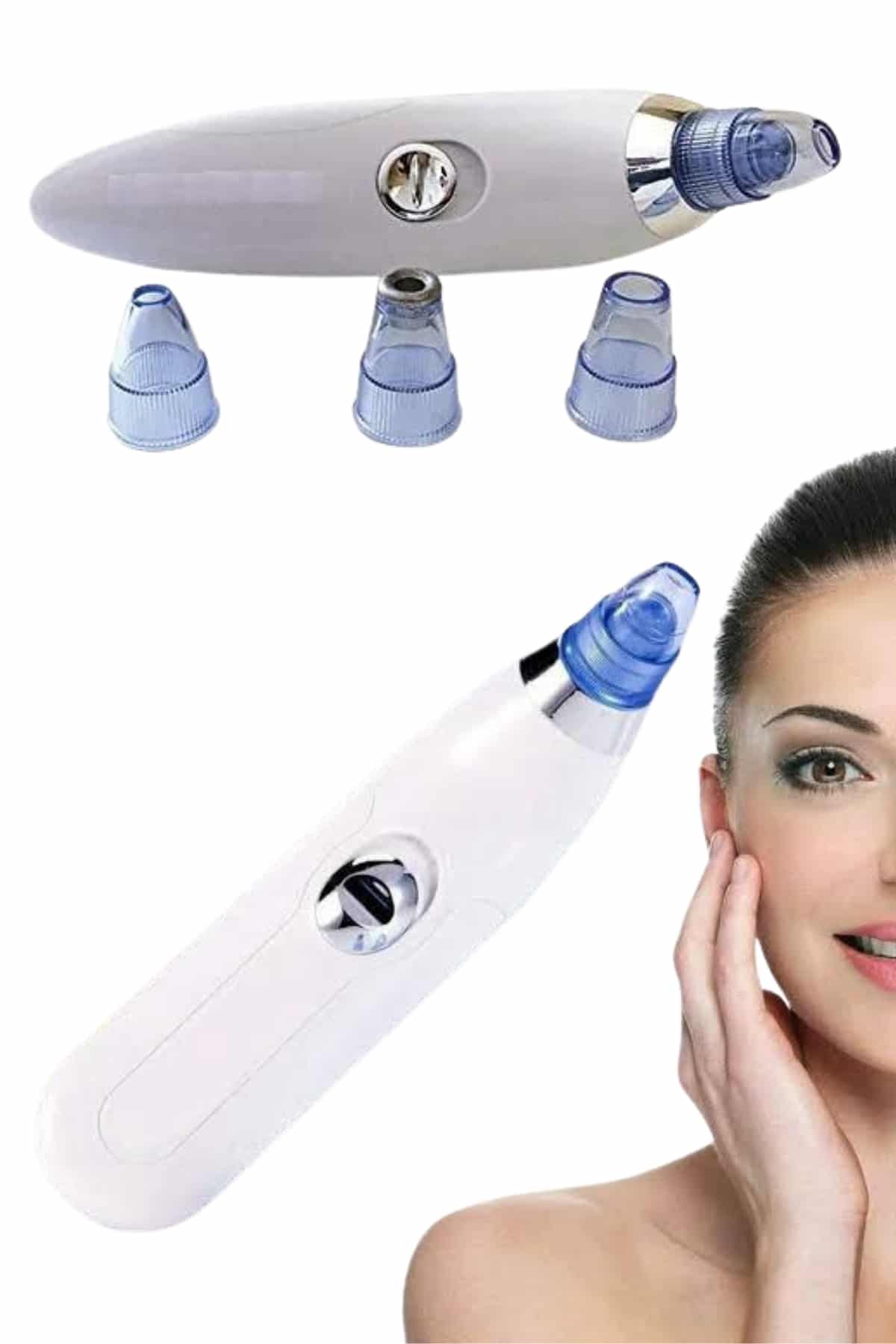 4 Başlıklı Pilli Vakumlu Siyah Nokta Temizleyici Akne Ve Sivilce Önleyici
