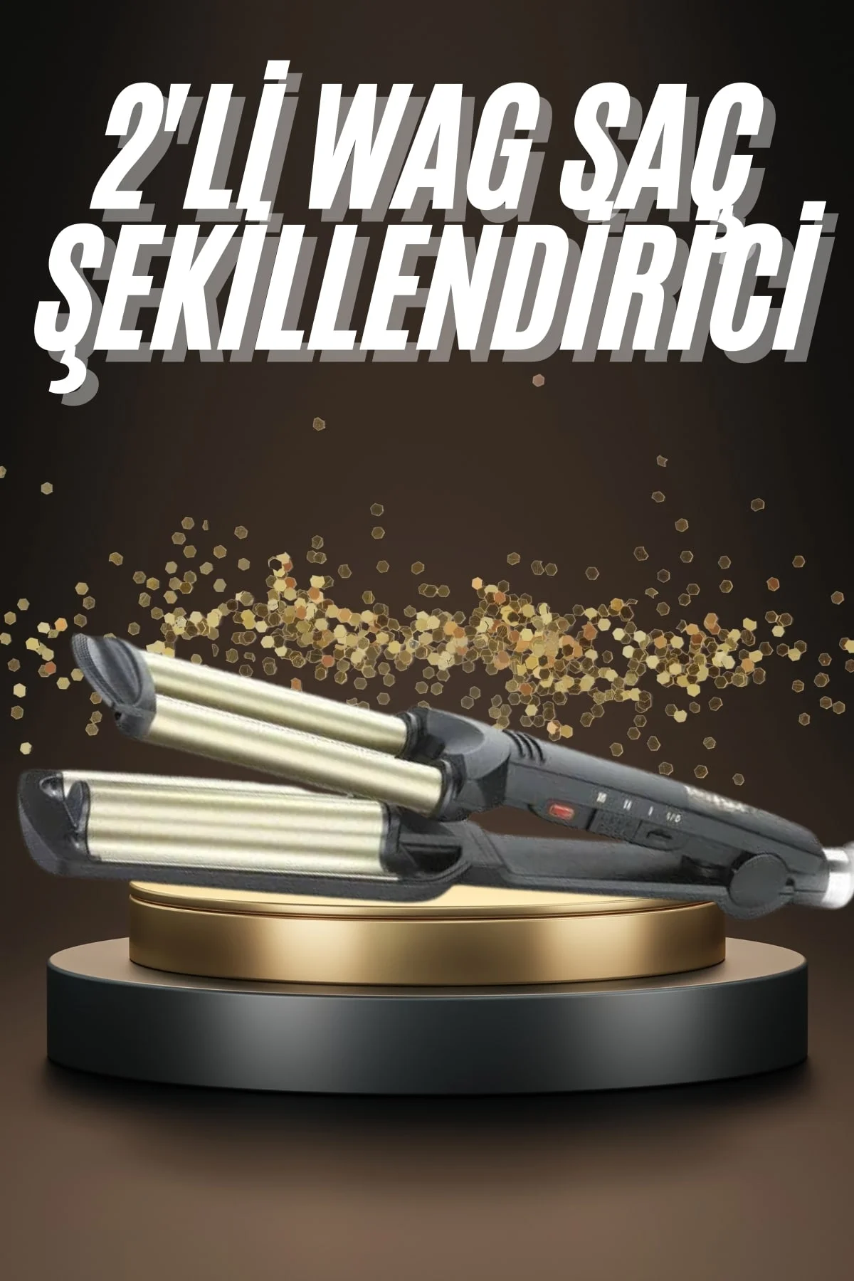 İkili Wag Maşa Saç Şekillendirici Seramik Kaplama Isı Ayarlı