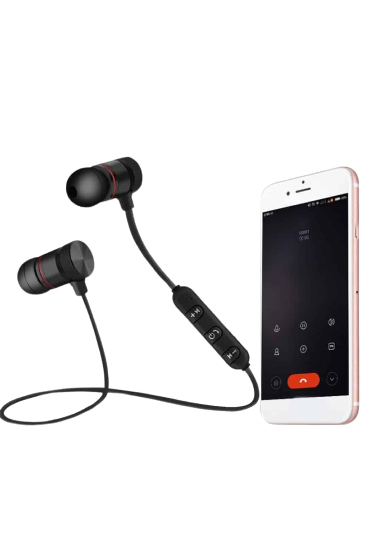 Sports Mıknatıslı Siyah Bluetooth Kulaklık Kablolu Uzun Pil Ömrü