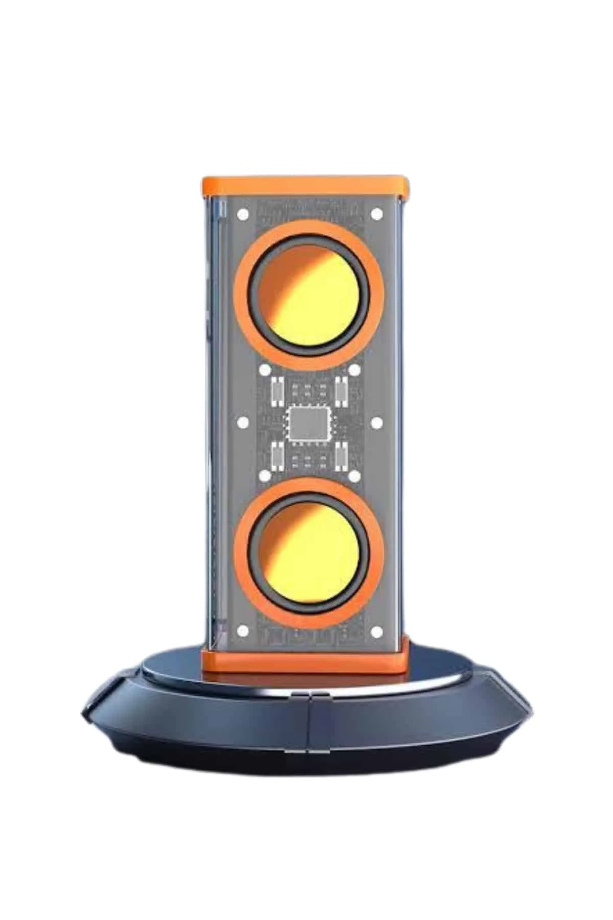 Bluetooth Hoparlör Şeffaf Mecha RGB Işıklı Çift Hoparlör 5.0 Bluetooth