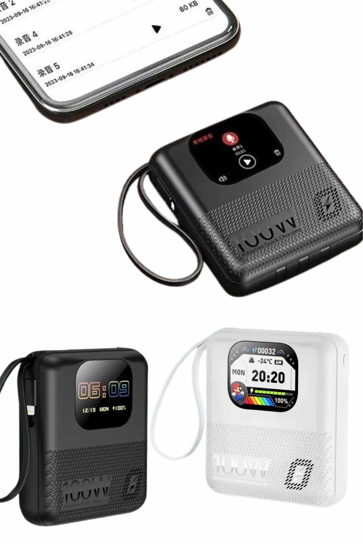 Akıllı Powerbank 10.000 MAH 4 Çıkışlı Taşınabilir Dijital Göstergeli