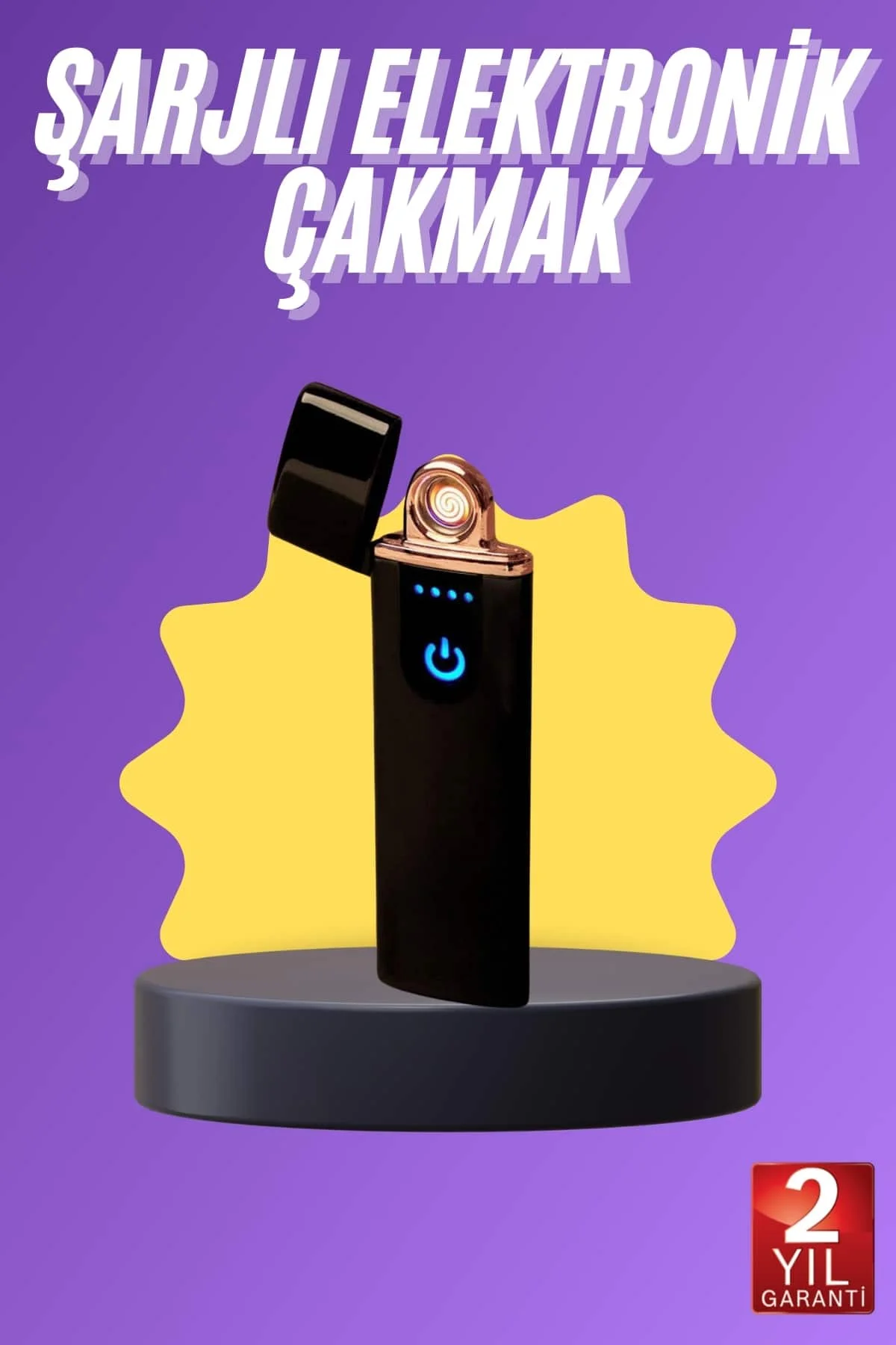 USB Şarjlı Alevsiz Çakmak Elektronik Çakmak Kamp Çakmağı