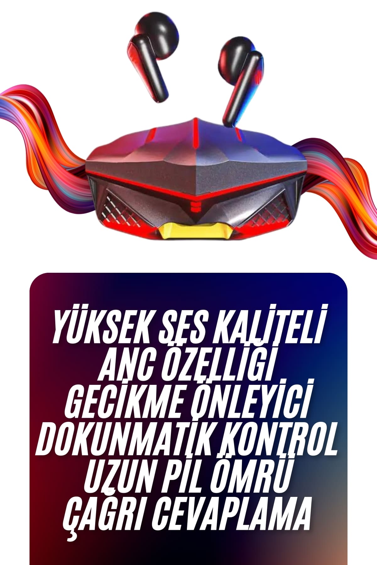 Bluetooth Kulaklık HD Ses Kaliteli Işıklı Metal Kasa Ios Android Uyumlu Mikrofonlu