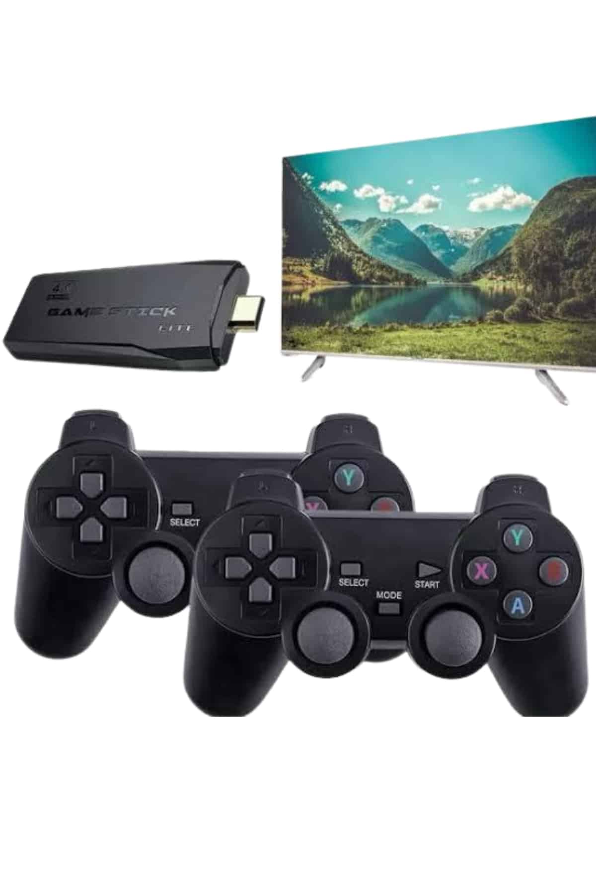 Retro Game Stick Çift Kol Kablosuz Atari Oyun Konsolu 2.4g Uyumlu