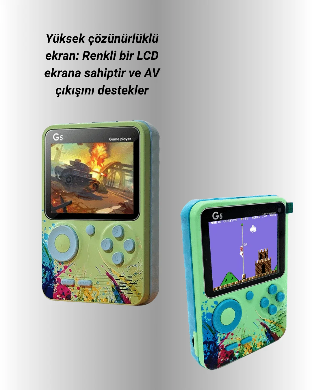 G5 Taşınabilir Retro Oyun Konsolu – Çocuk ve Yetişkinler İçin