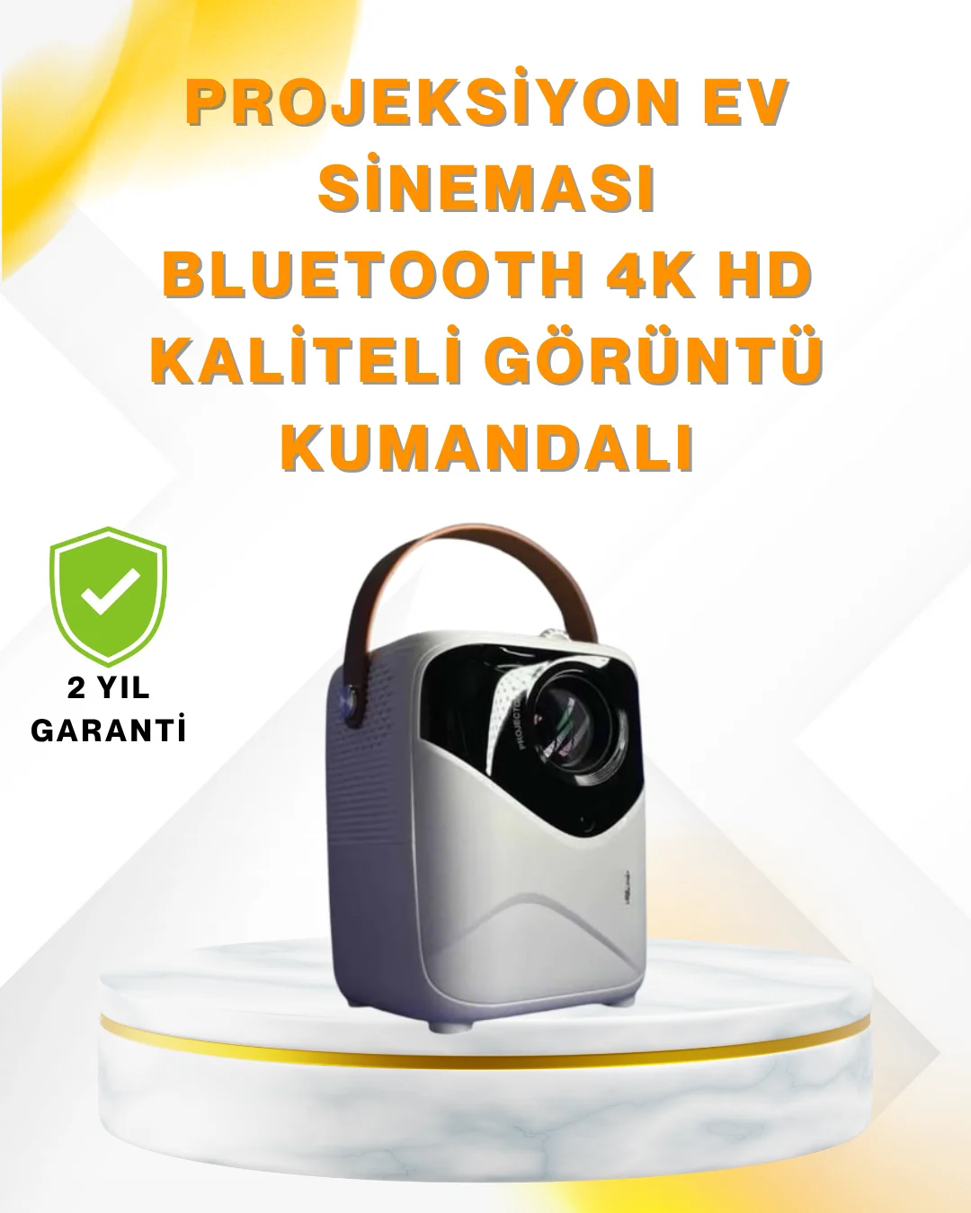 Ultra HD Çözünürlüklü Taşınabilir Projektör – 1920x1080 Piksel Görüntü Kalitesi