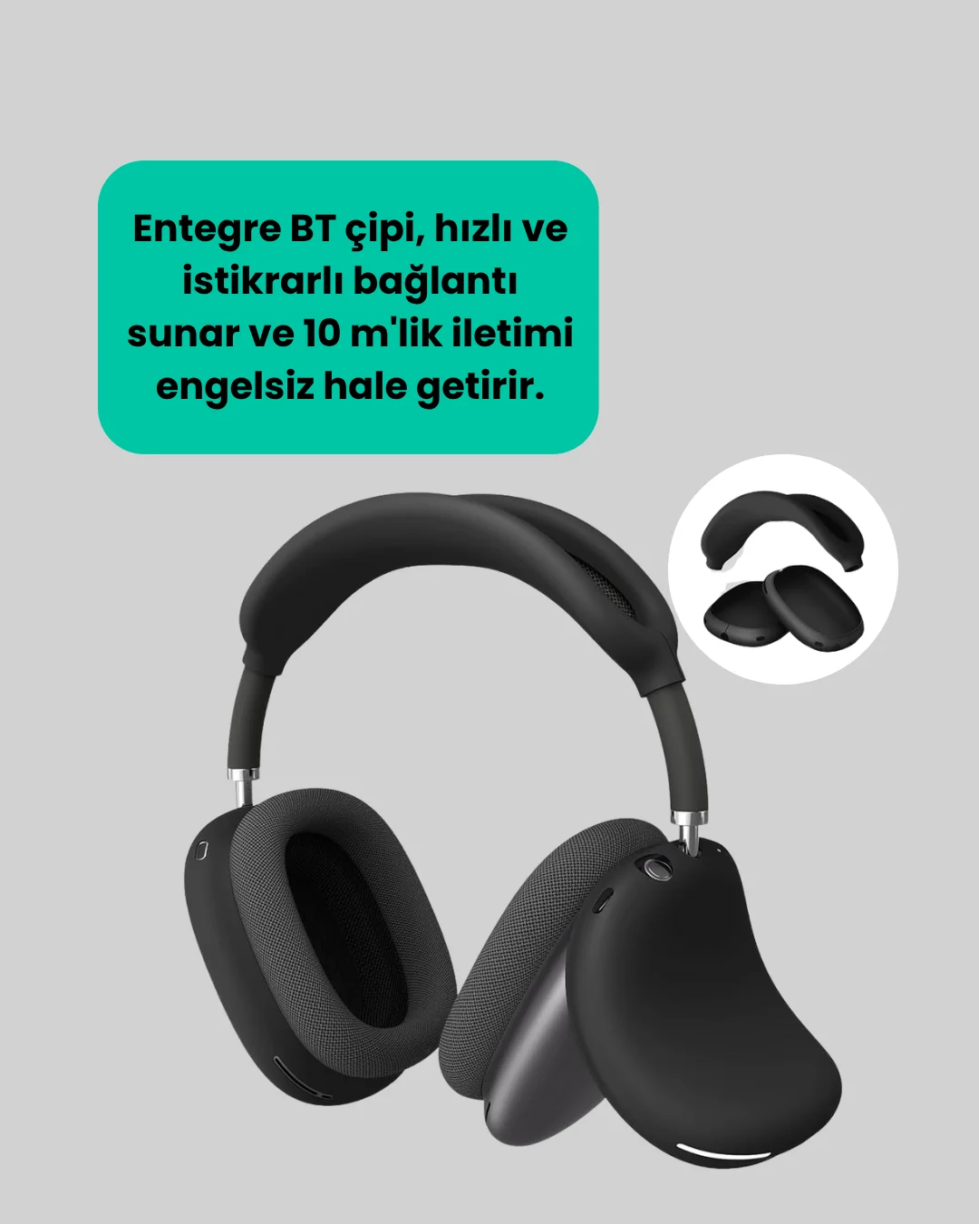 Katlanabilir Bluetooth V5.0 Kablosuz Kulaklık | 400 mAh, Gürültü Azaltma Yeni Nesil