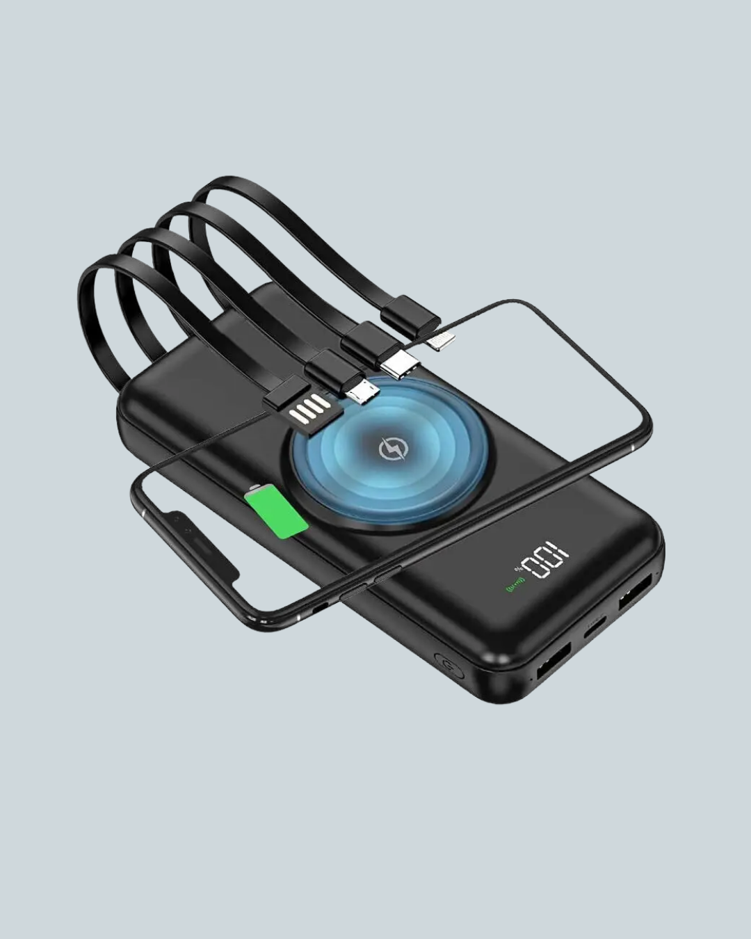 Kompakt Tasarım, Güçlü Performans – 10000mAh Kablosuz Powerbank