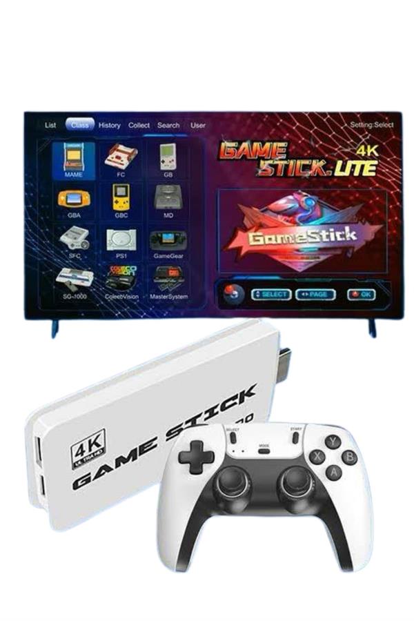 2.4 GHZ Oyun Konsolu Çift Konsol 4K Ultra Hd Game Stick