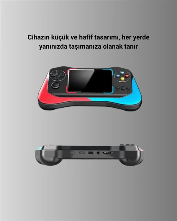 3.5 İnç Ekranlı Klasik Oyun Konsolu – 500 Dahili Oyun