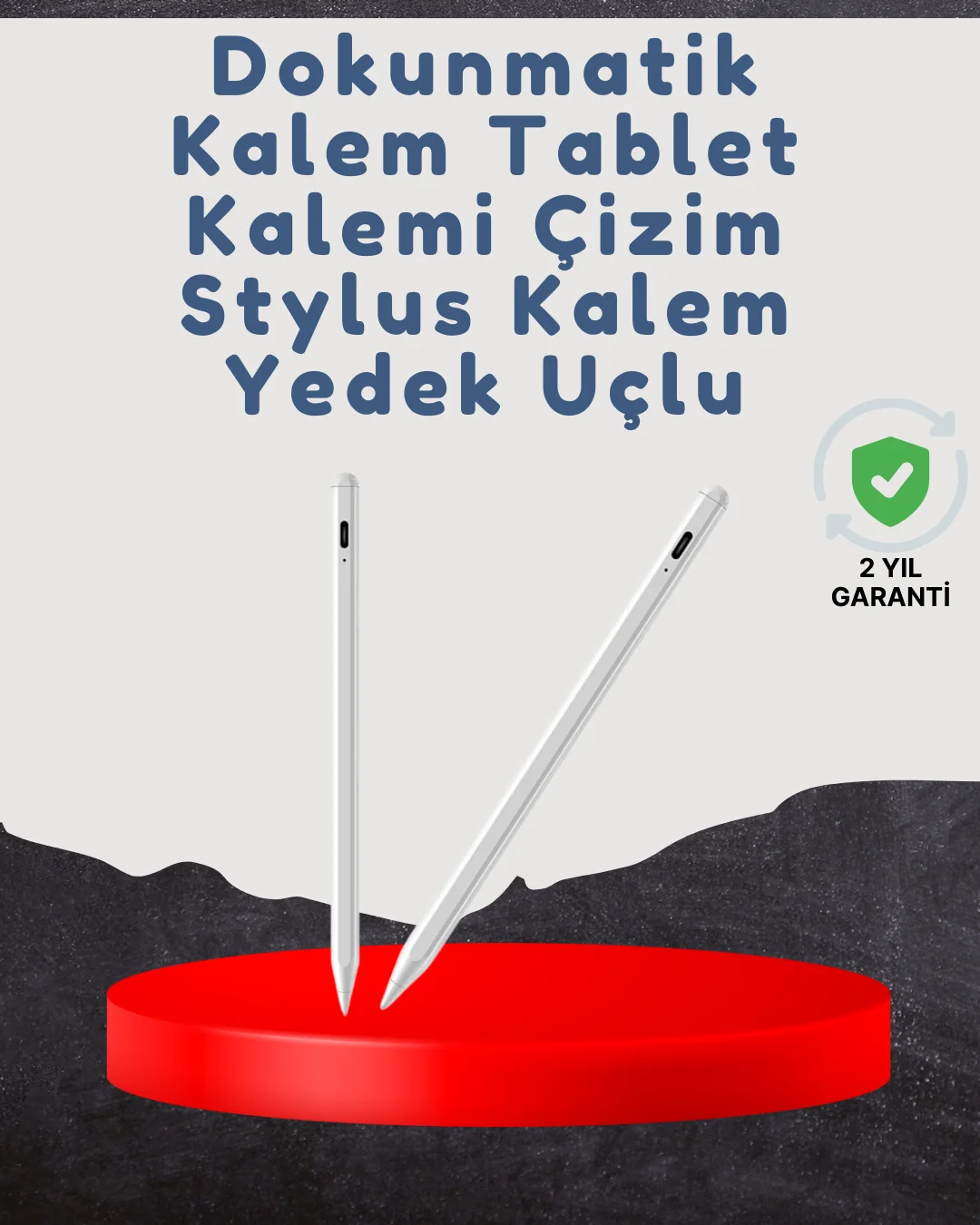 Yüksek Hassasiyetli Eğim Sensörlü Dijital Kalem – USB-C Hızlı Şarjlı