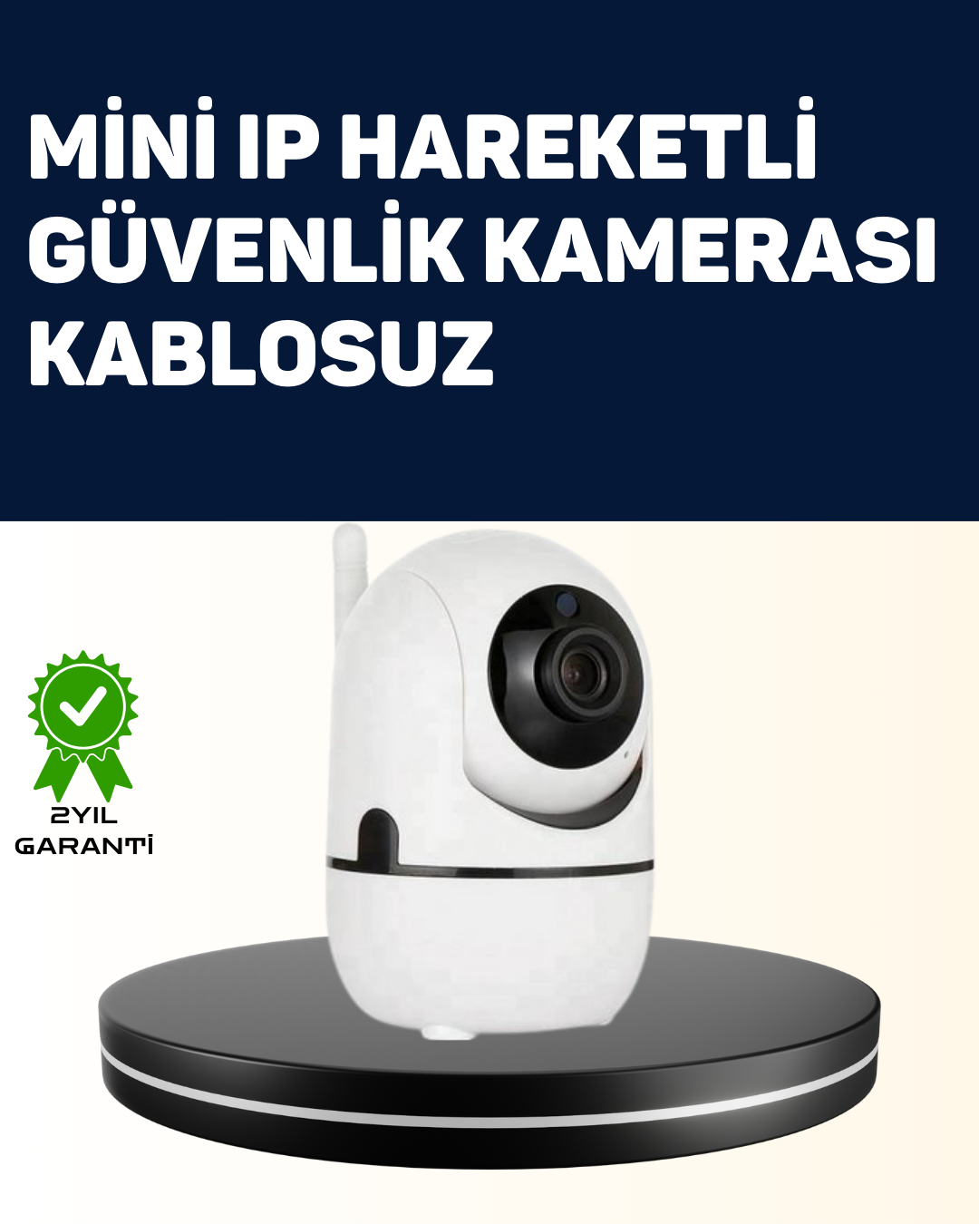 Yüksek Çözünürlüklü Hareket Takipli Kablosuz Güvenlik Kamerası – 1080P, Gece Görüşlü