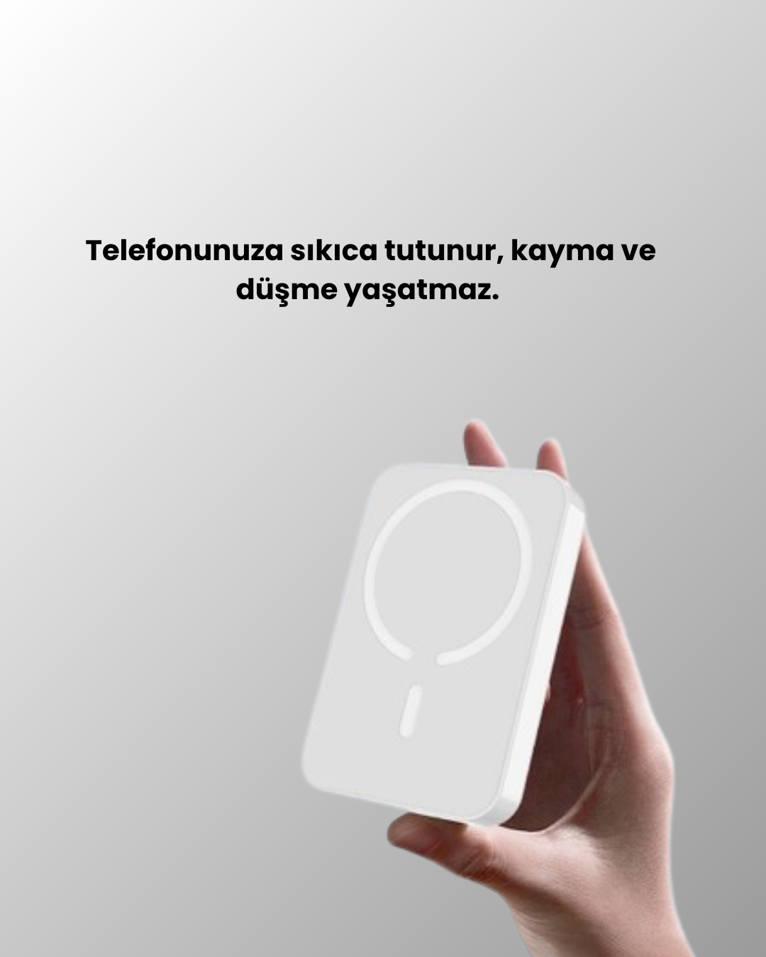Ultra İnce Manyetik Powerbank Hızlı Şarj, Güçlü Tutuş, 10000 mAh Kapasite