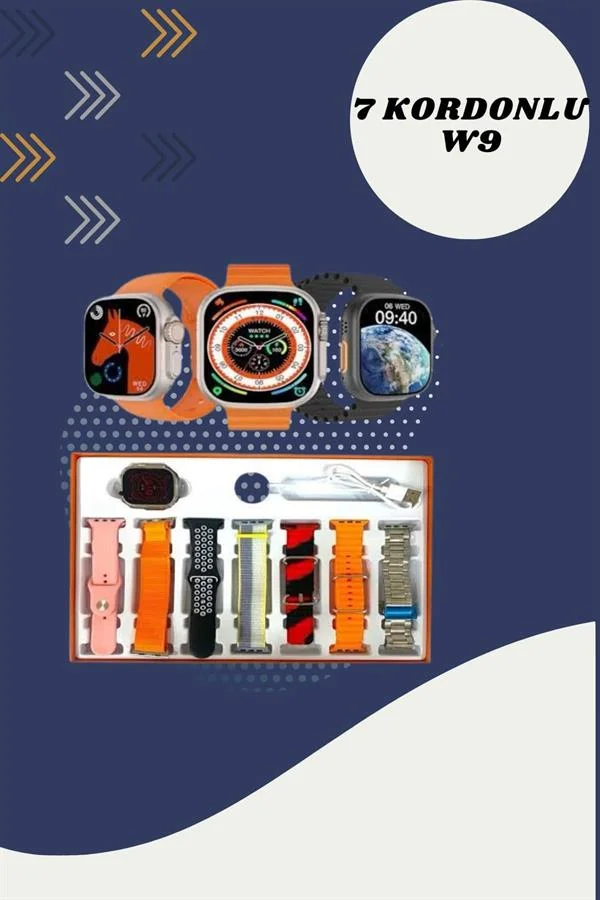 7 Kordonlu Akıllı Saat Ve 2.Nesil Kulaklık Yüksek Ses Kaliteli Uzun Pil Ömrü