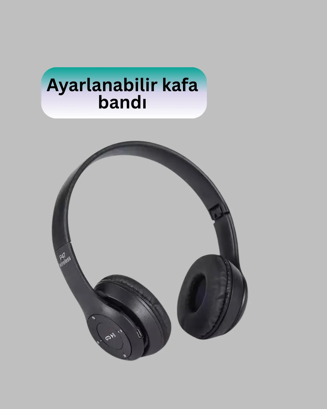 Mikrofonlu Kablosuz Kulaklık | Uzun Pil Ömrü ve Stereo Ses Performansı Yeni Nesil