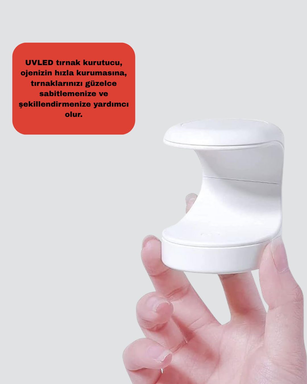 Mini Tırnak Kurutucu – Hızlı Kurutma İçin UVLED Işık Teknolojisi
