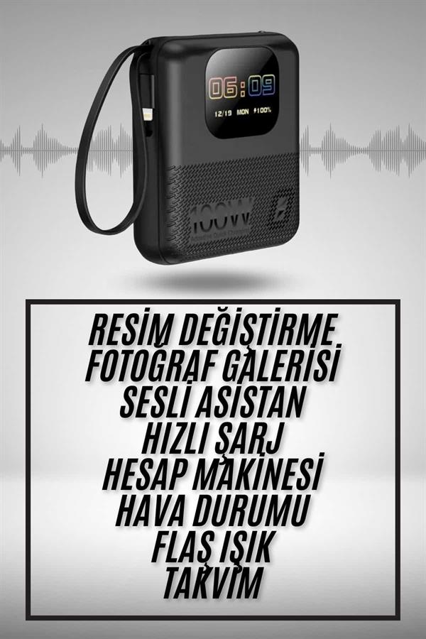 Akıllı Powerbank 10.000 MAH 4 Çıkışlı Taşınabilir Dijital Göstergeli