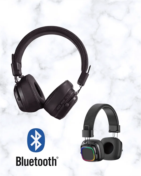 Bluetooth 5.3 Rainbow Işıklı Kulak Üstü Kablosuz Kulaklık