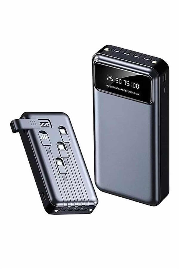 Hızlı Şarj Özellikli 20.000 Mah Dijital Göstergeli USB Girişli Android ve İOS Uyumlu Powerbank